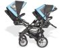 Baby Active Twinni Ikerbabakocsi Premium Silver Tömör gondozásmentes kerekekkel