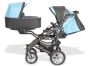 Baby Active Twinni Ikerbabakocsi Premium Amarant Tömör gondozásmentes kerekekkel
