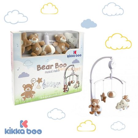 KikkaBoo Plüss Zenélő Forgó - Bear Boo